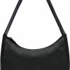 Hobo Handbags | Chelmon Women'S Black Shoulder Bags, Small Hobo Tote Elegant Clutch Purse With Zipper Closure