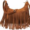 Hobo Handbags | Lyellfe Lyellfe Fringe Purse Crossbody, Women Saddle Tassel Hobo Bag With Zipper, Western Cowgirl Fashionable Pocket Shoulder Bag With Adjustable Strap