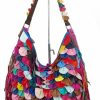 Hobo Handbags | Segater Women Sheepskin Hobo Bag Multicolour Patchwork Shoulder Bag Leaf Handbag Purse