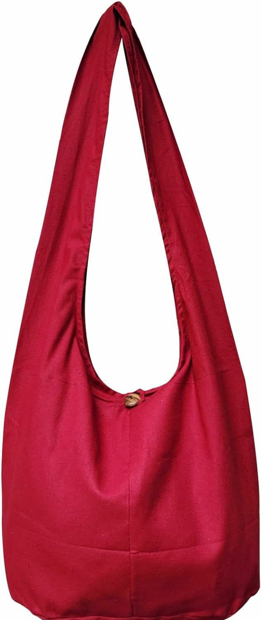 Hobo Handbags | BenThai Products Btp! Thai Monk Buddha Cotton Sling Crossbody Messenger Bag Purse Hippie Hobo Solid Large (Burgundy Xl8)