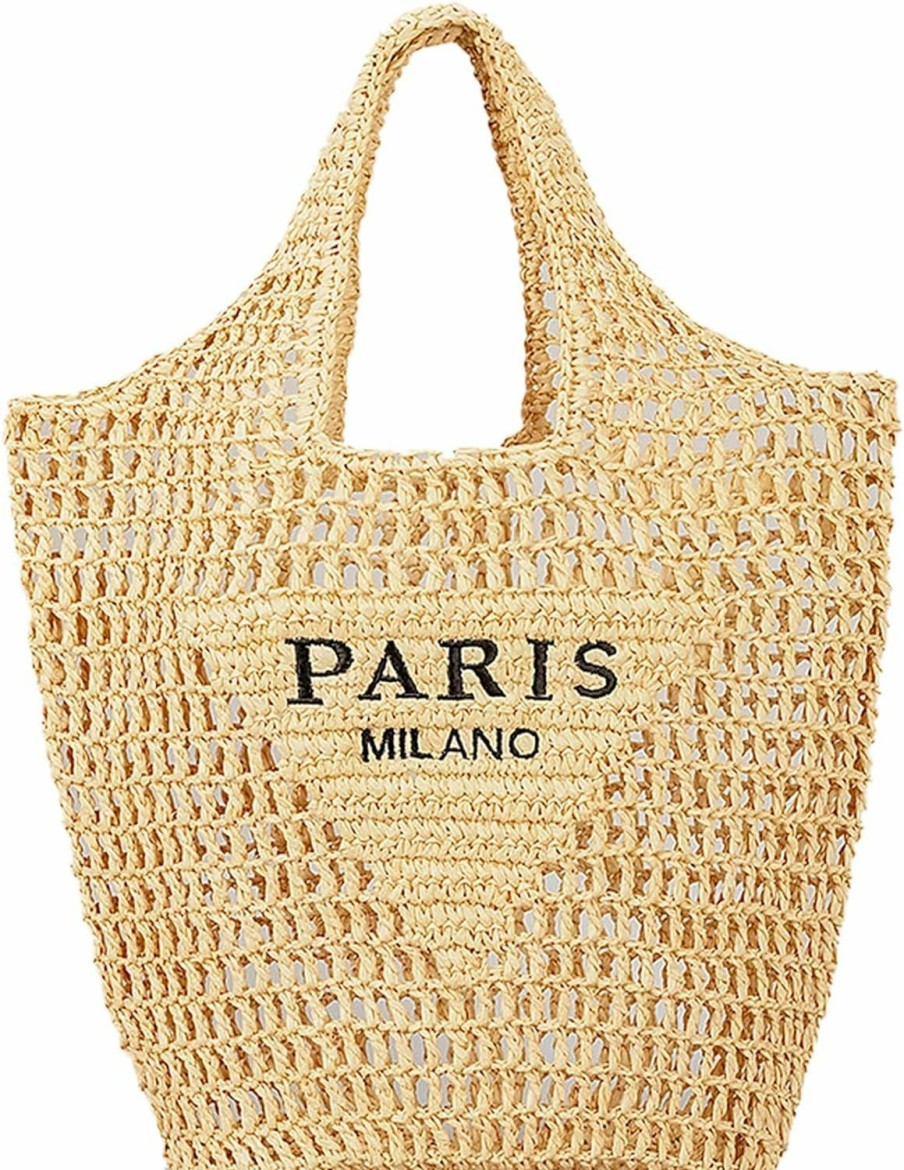 Hobo Handbags | QZUnique Qzunique Women Straw Woven Bag Summer Shoulder Bag Beach Purse Hobo Vacation Straw Clutch Handbag