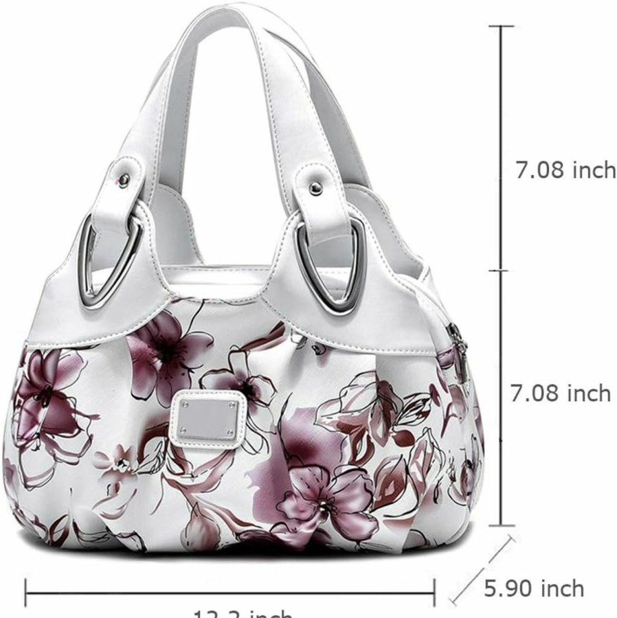 Hobo Handbags | Barsine Barsine Vegan Leather Purse For Women Fashion Hobo Style Floral Handbag