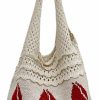 Hobo Handbags | Anopo Anopo Women'S Crochet Tote Bag Aesthetic Fairy Hobo Bag Flower Shoulder Bag Mesh Beach Bag Summer Accessories