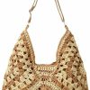 Hobo Handbags | Avilego Straw Hobo Bags For Women Hollow Out Straw Tote Summer Beach Bag Retro Purses 2024