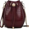 Hobo Handbags | MKF Collection Mkf Collection Bucket Bag For Women, Crocodile-Embossed Vegan Leather Crossbody Drawstring Hobo Handbag Wristlet Purse