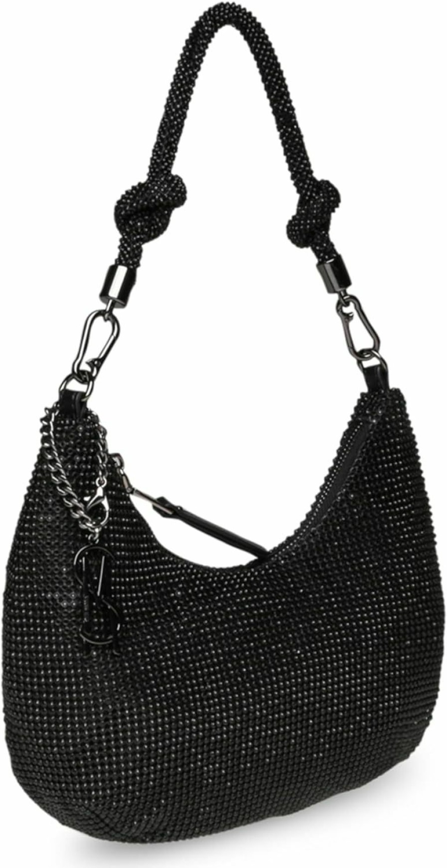 Hobo Handbags | Steve Madden Steve Madden Kaya Rhinestone Hobo Bag, Black