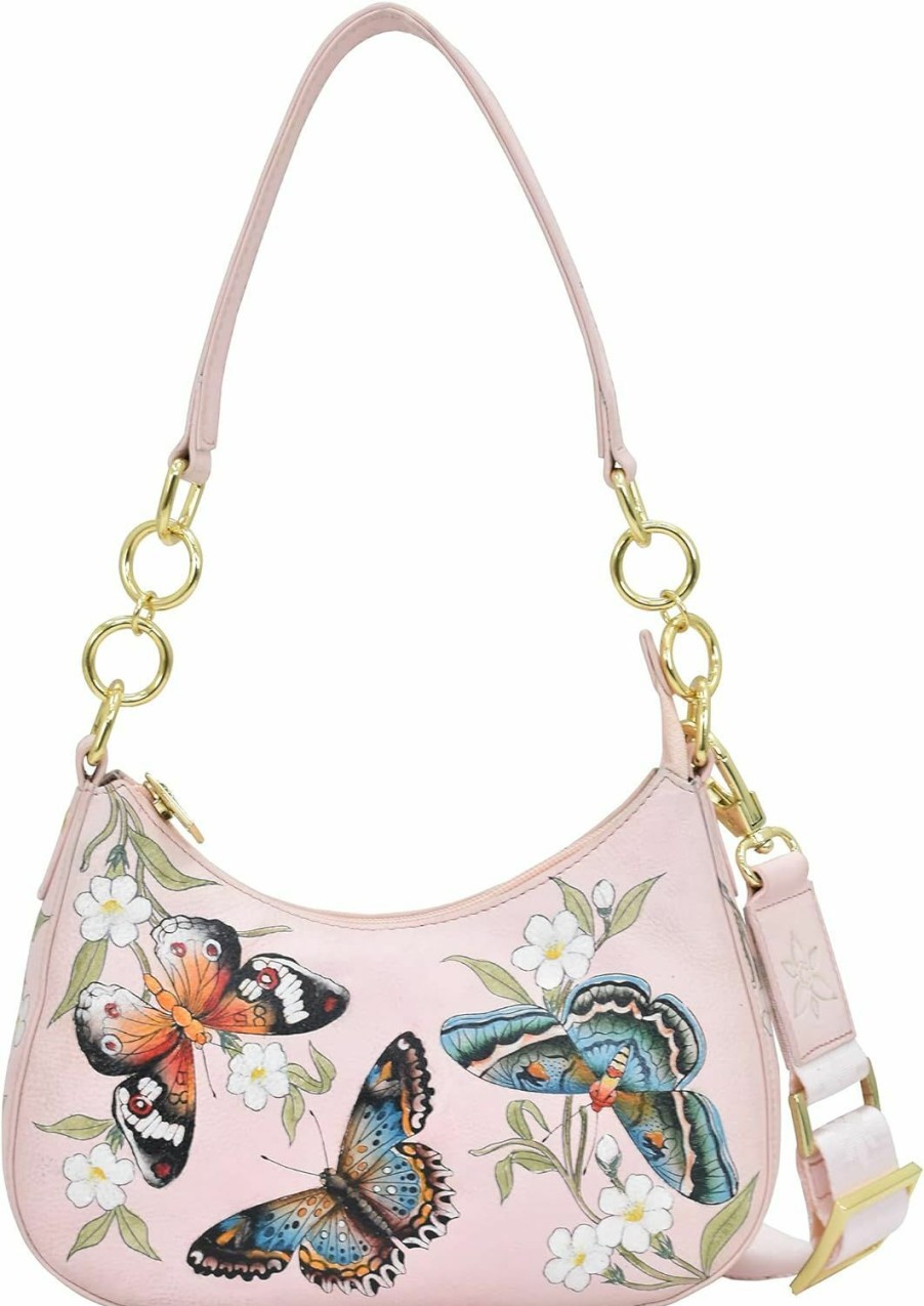 Hobo Handbags | Anuschka Anuschka Women'S Hand Painted Genuine Painted Leather Small Convertible Hobo