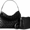 Hobo Handbags | Vividora Vividora Woven Bag With Purse Set For Women, Vegan Leather Tote Bag Handmade Shoulder Bag Top-Handle Handbag For Travel Work