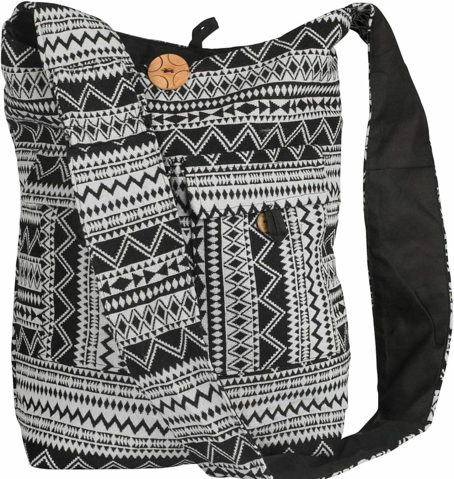 Hobo Handbags | Tribe Azure Fair Trade Tribe Azure Large Hobo Crossbody Sling Shoulder Bag Compartment Pockets Functional Zipper Travel Market Books Blanket