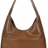 Hobo Handbags | CUNGGI Tote Bags For Women Large Vegan Faux Leather Hobo Purse Soft Casual Retro Shoulder Handbag Bag For Everyday Use