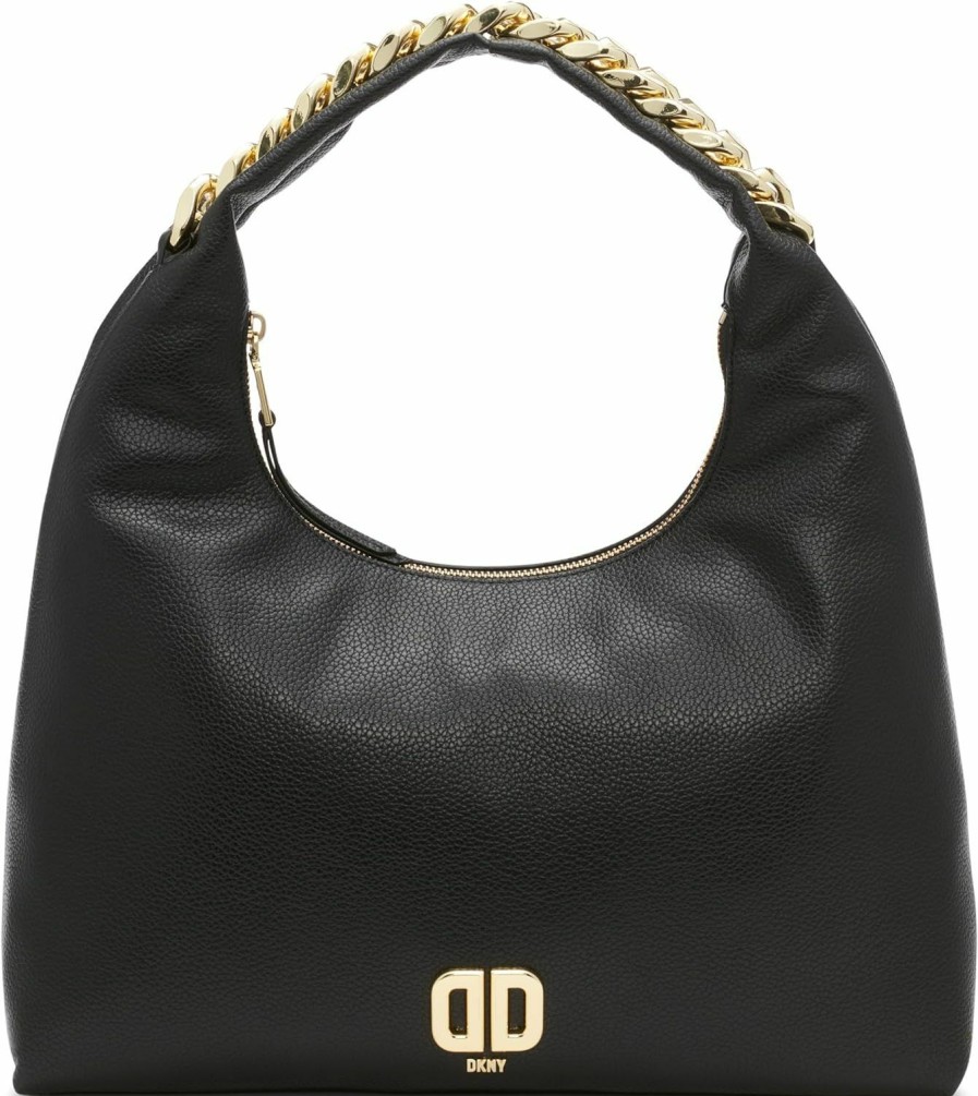 Hobo Handbags | DKNY Dkny Ash Hobo, Black/Gold