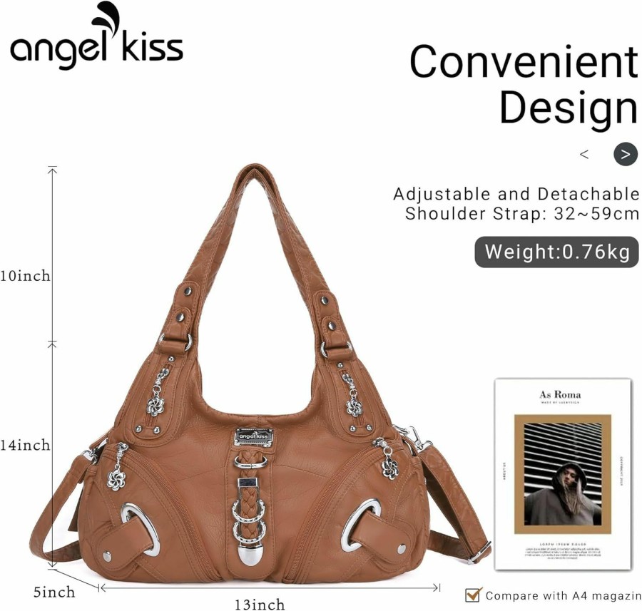 Hobo Handbags | Angel Kiss Angelkiss Hobo Purses And Handbags For Women Satchel Handbag Women Purses Large Daily Shoulder Bags