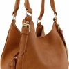 Hobo Handbags | FashionPuzzle Lightweight 3 Compartment Faux Leather Medium Hobo Bag