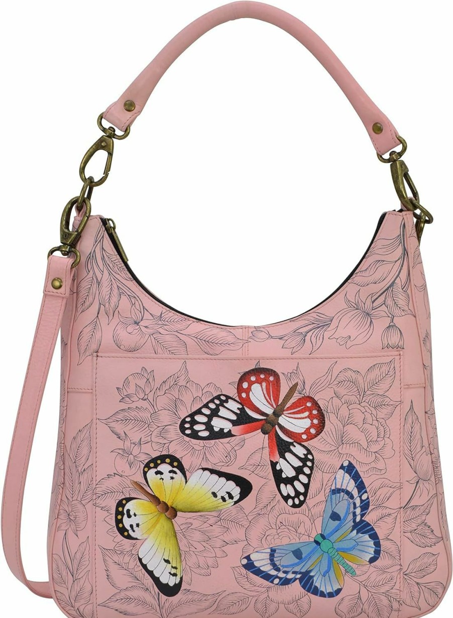 Hobo Handbags | Anna by Anuschka Anna By Anuschka Women'S Genuine Leather Large Classic Hobo, Hand Painted Exterior