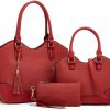 Hobo Handbags | AFPFA Women Fashion Shoulder Handbags Wallet Tote Bag Top Handle Satchel Hobo With Zipper Closure Set 3 Pcs