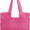 Hobo Handbags | ATQCOL Atqcol Large Straw Beach Tote Bag For Women, Woven Handmade Shoulder Hobo Handbag,Summer Rattan Bag For Vacation