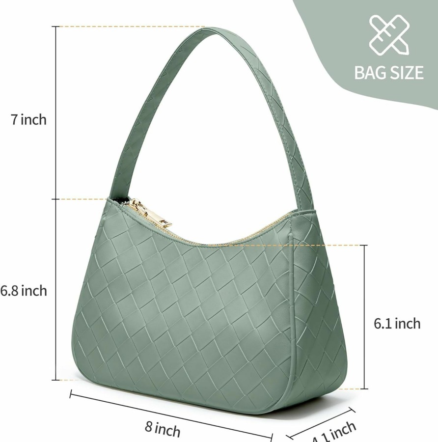 Hobo Handbags | KALIDI FANCY FOREST Shoulder Bags For Women,Cute Hobo Bag Tote Handbag Women'S Crossbody Handbags Fashion Mini Clutch Purse With Zipper Closure Casual Shopping Work Travel Green A