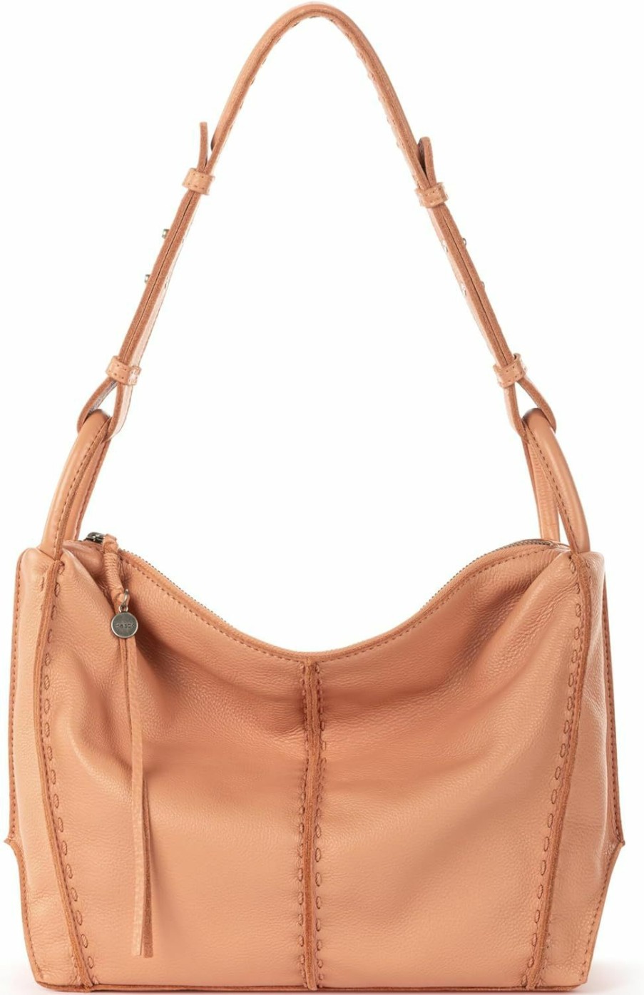 Hobo Handbags | The Sak The Sak Los Feliz Hobo Bag - Premium Leather Women'S Handbag For Everyday And Travel, Durable, Large Purse With Shoulder Bag Strap And Zipper Pocket, Nectar