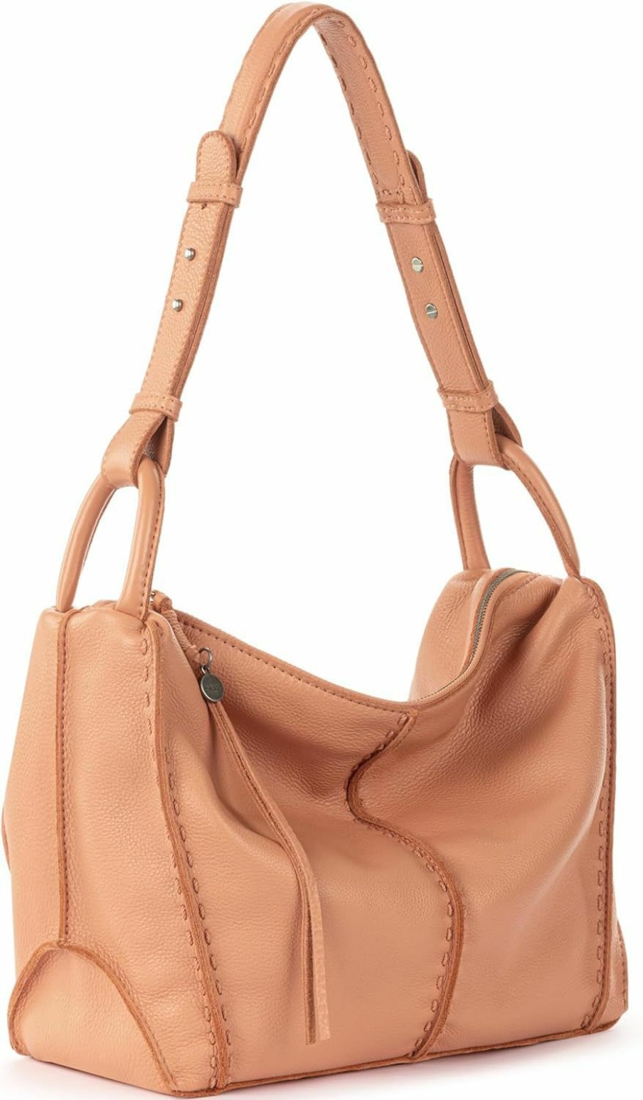 Hobo Handbags | The Sak The Sak Los Feliz Hobo Bag - Premium Leather Women'S Handbag For Everyday And Travel, Durable, Large Purse With Shoulder Bag Strap And Zipper Pocket, Nectar