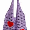 Hobo Handbags | Generic Jtfba Crochet Knitted Tote Bag For Women Girls Mesh Beach Bag Fairycore Hobo Bag Aesthetic Shoulder Y2K Purse Accessories