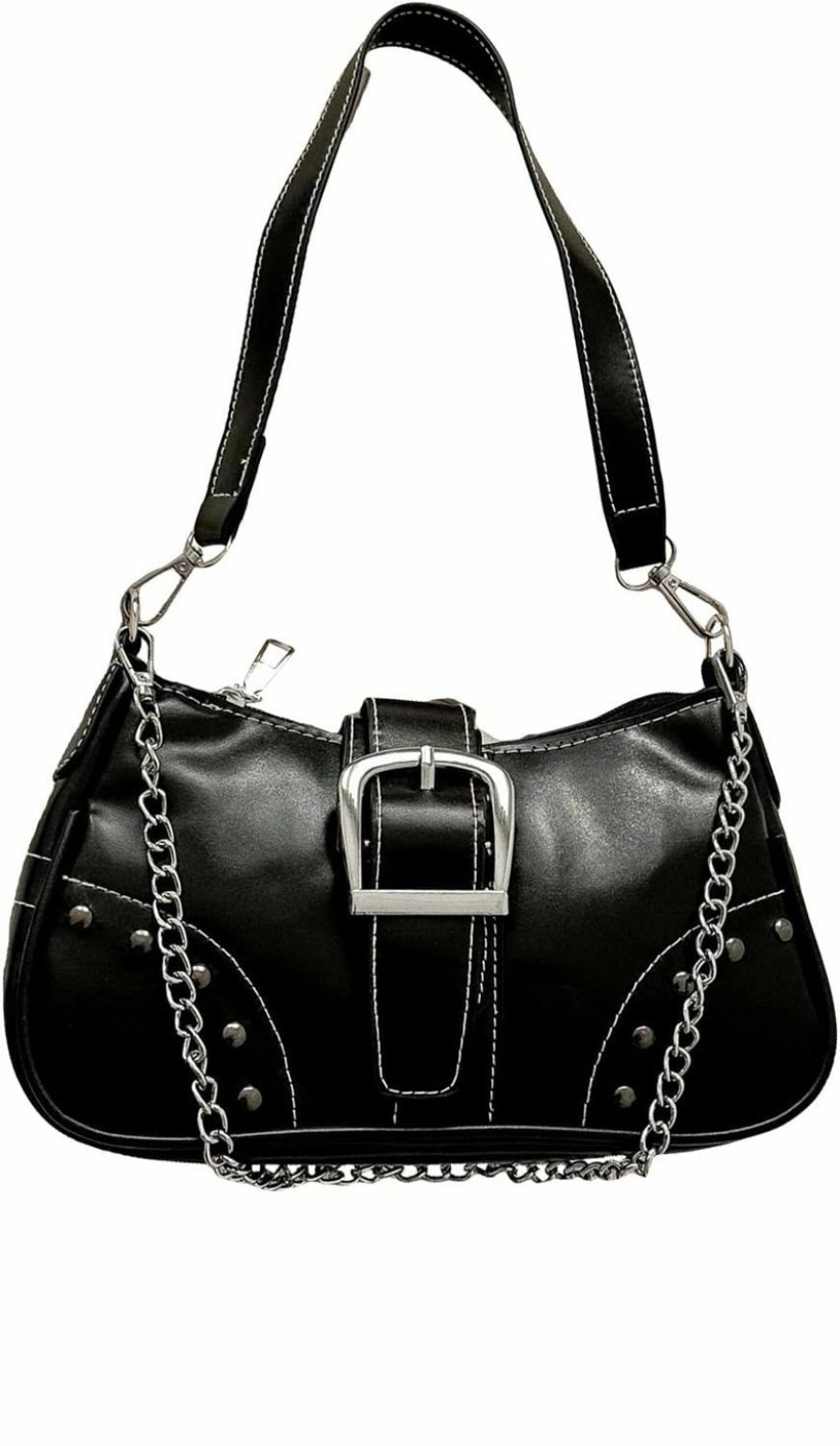 Hobo Handbags | Floerns Floerns Women'S Y2K Hobo Handbag Trendy Buckle Punk Bag Crossbody Clutch Purse