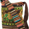 Hobo Handbags | Tribe Azure Fair Trade Patchwork Brown Cotton Women Hobo Crossbody Shoulder Large Bag Hipster Boho Sling Messenger School Casual