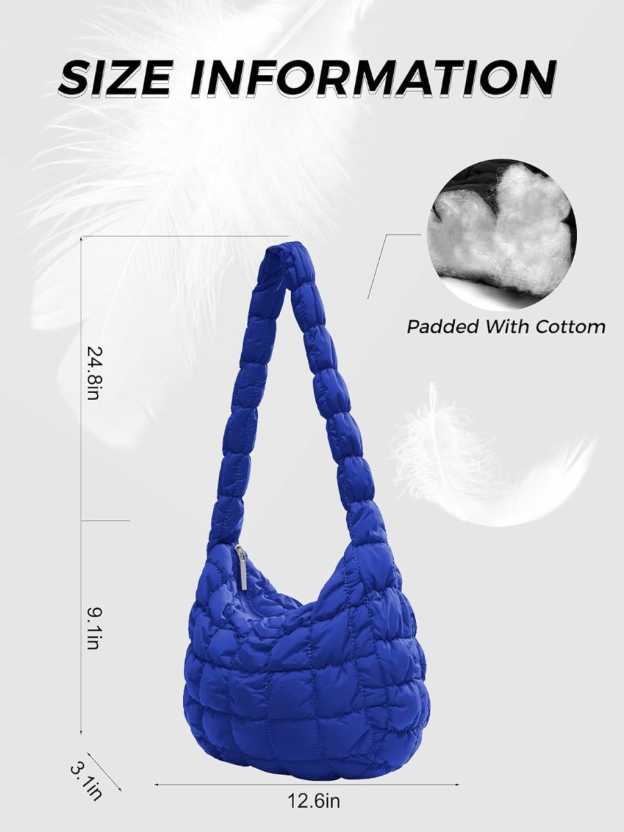 Hobo Handbags | ASWACA Puffer Tote Bag For Women, Quilted Crossbody Bag Oversized Padding Shoulder Bag Puffy Hoho Bag Trendy Tote Bag 2024