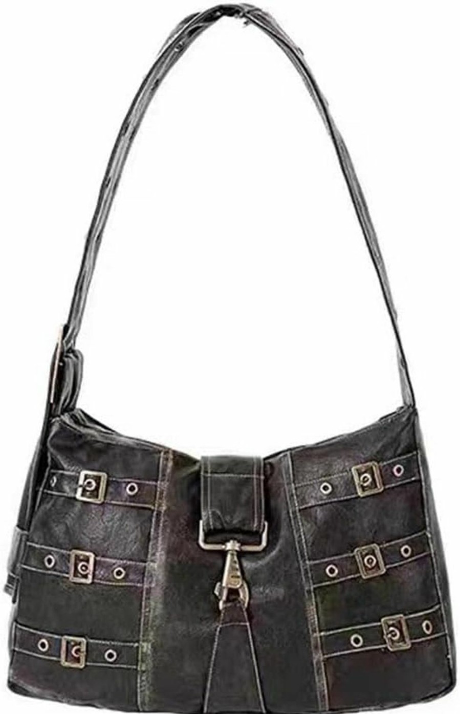 Hobo Handbags | Juoxeepy Juoxeepy Crossbody Tote Bag For Women Vintage Leather Shoulder Bag Y2K Aesthetic Hobo Bag Reteo Grunge Crossbody Bag