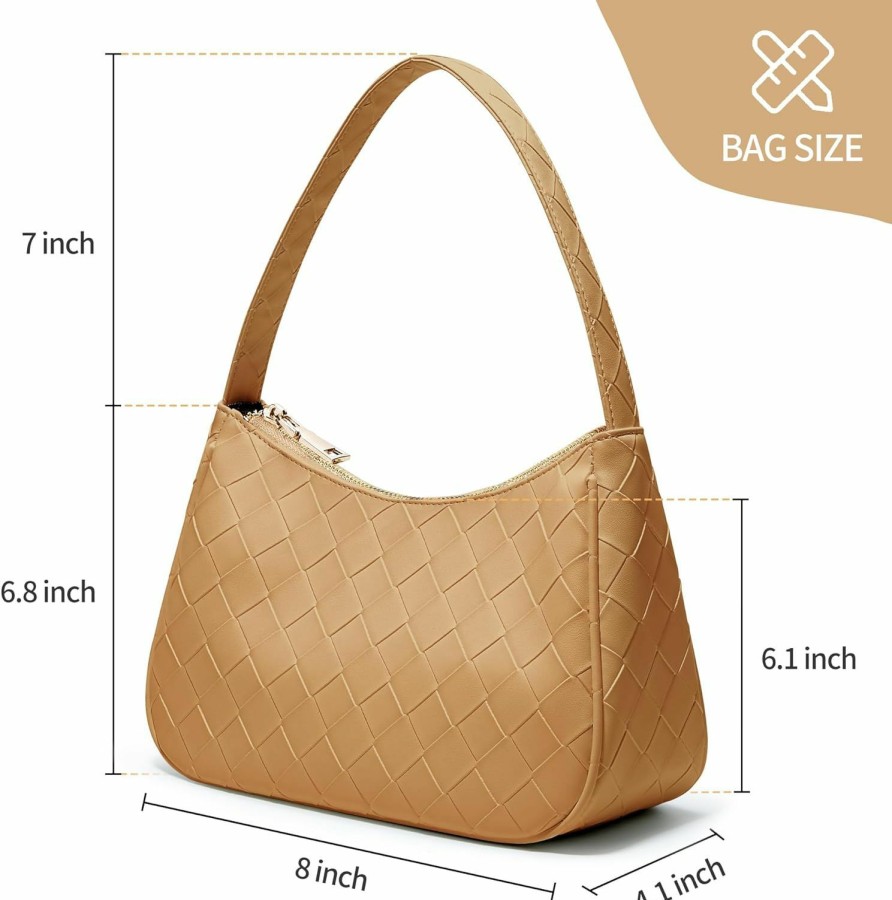 Hobo Handbags | KALIDI FANCY FOREST Shoulder Bags For Women,Cute Hobo Bag Tote Handbag Women'S Crossbody Handbags Fashion Mini Clutch Purse With Zipper Closure Casual Shopping Work Travel Khaki