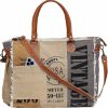 Hobo Handbags | CREATIVE LEATHER ART Cla Bags, 17 Inch Upcycle Canvas Weekend Bag, Beach Bag & Cowhide Leather Handbag, Canvas Crossbody Bag, Canvas Hobo Bag, Canvas Handbag, Canvas Tote Bag For Women'S