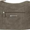 Hobo Handbags | Stone Mountain Stone Mountain Nubuck Eyelet Vegan Suede Hobo Handbag One Size Grey