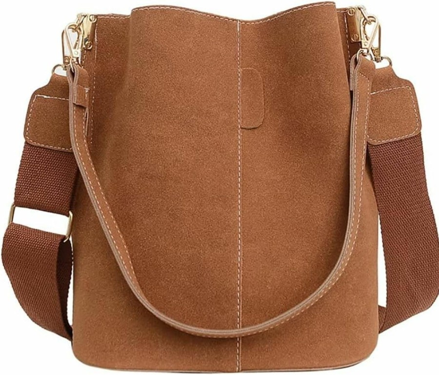 Hobo Handbags | EDIWER Ediwer Bucket Bag For Women Girls Designer Shoulder Bag Large Capacity Handbag Leather Crossbody Purse Casual Hobo Tote Purse