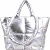 Hobo Handbags | ATQCOL Atqcol Puffer Tote Bag For Women,Light Weight Quilted Puffy Shoulder Handbag,Padded Down Hobo Purse For Girl.