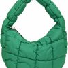 Hobo Handbags | Tellrain Puffer Bag Women Mini Quilted Cute Bubble Handbag Crescent Wrist Satchel Hobo Y2K Purse