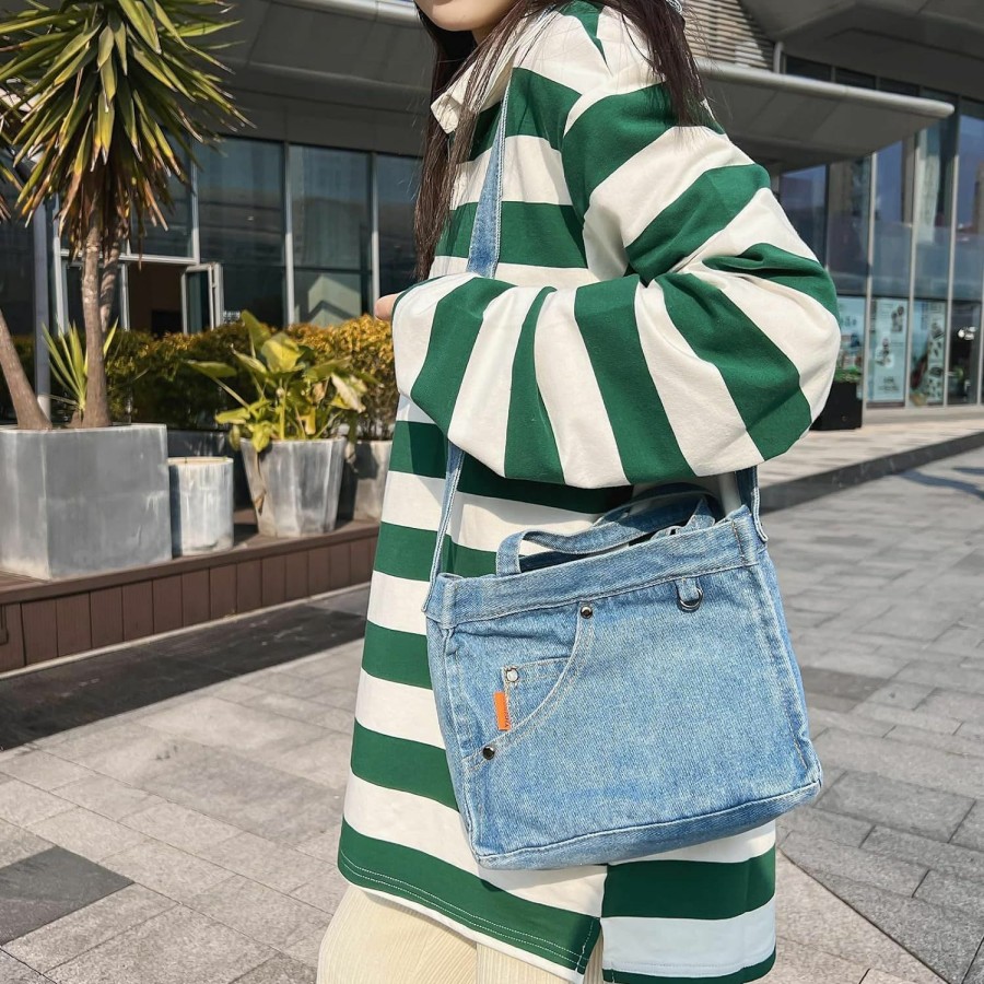 Hobo Handbags | Micmores Micmores Small Crossbody Purse Denim Tote Bag Women Hobo Bag Stylish Handbag Fashion Shoulder Bag