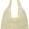 Hobo Handbags | Purlriv Purlriv Straw Beach Bag For Women Summer Woven Tote Bags With Zipper Large Hobo Shoulder Handbags