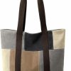 Hobo Handbags | CORIOS Corios Women'S Canvas Handbag Casual Shoulder Bag Patchwork Tote Bag