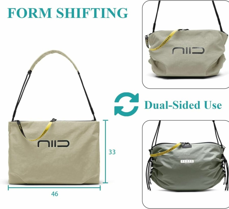 Hobo Handbags | NIID Niid S7 Hobo Bag For Women Men Dual-Sided Use Tote Bag Large Capacity Work Sports Travel Leisure Crossbody Shoulder Bag