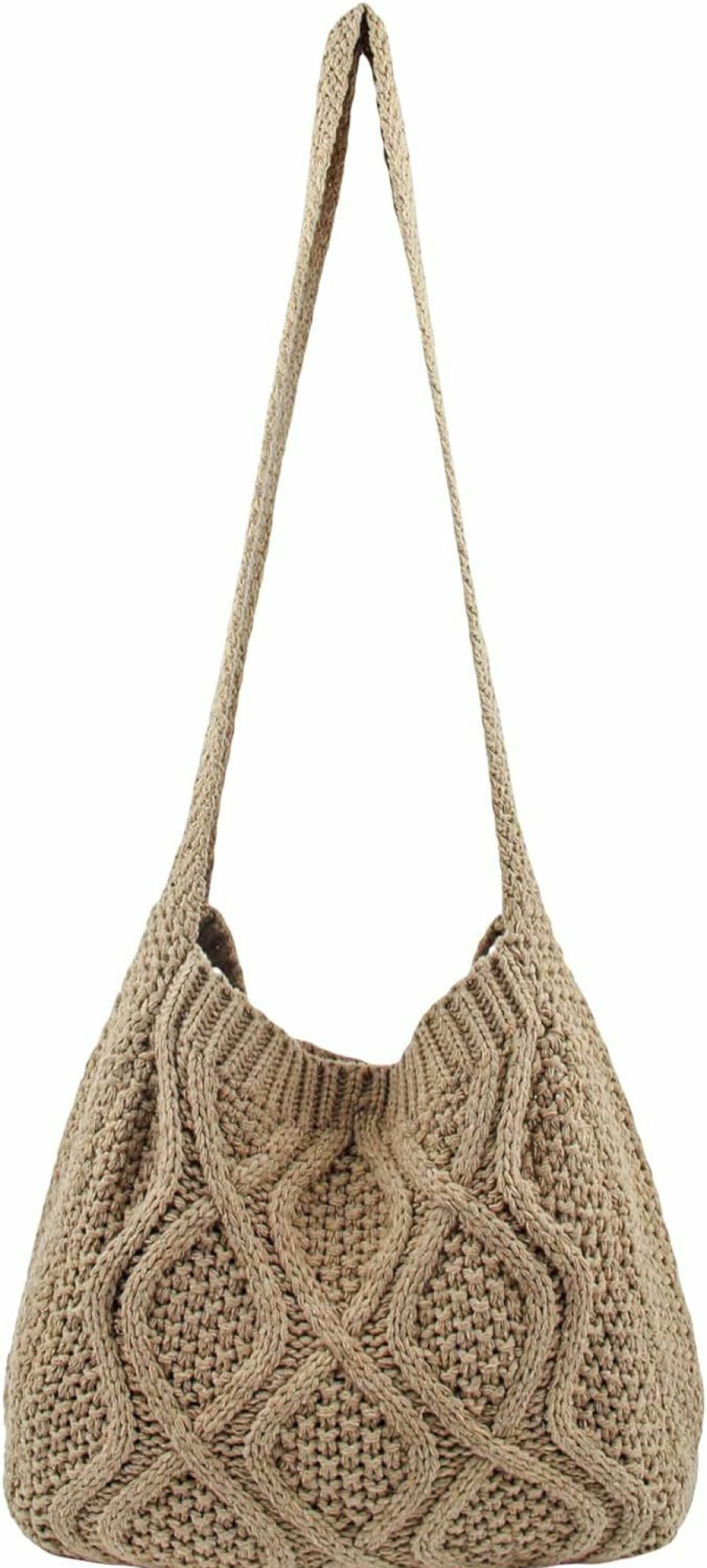 Hobo Handbags | Verdusa Verdusa Women'S Crochet Shoulder Handbags Hobo Knitted Tote Bag Shopping Bags