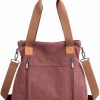 Hobo Handbags | SULCET Sulcet Canvas Handbag For Women Cloth Tote Shoulder Purses Hobo Casual Crossbody Bag Large Top Handle Shopper Bag