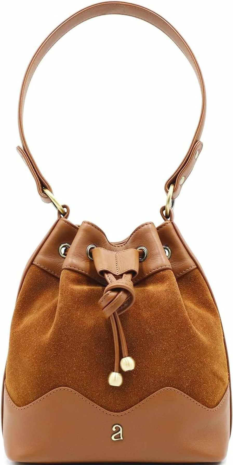 Hobo Handbags | ASHIBO Ashibo Mini Bucket Bag For Women Girls Genuine Leather Drawstring Handbag Tote Crossbody Hobo Shoulder Bag