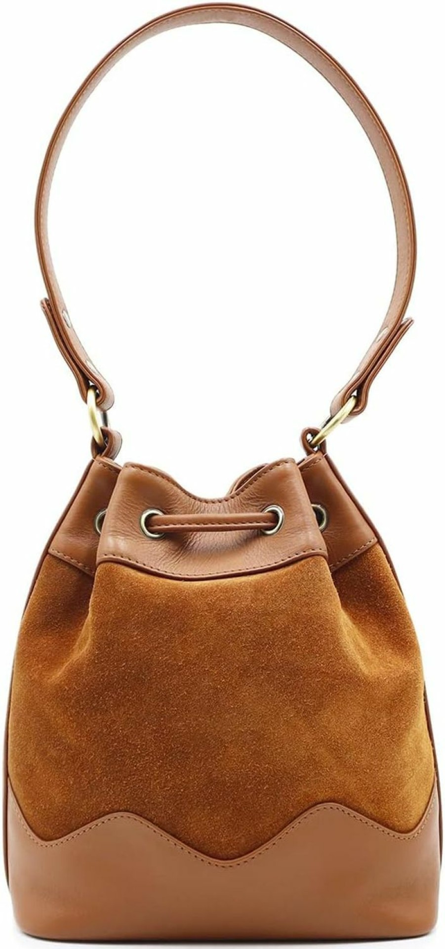 Hobo Handbags | ASHIBO Ashibo Mini Bucket Bag For Women Girls Genuine Leather Drawstring Handbag Tote Crossbody Hobo Shoulder Bag