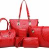 Hobo Handbags | FiveloveTwo Womens 6 Pcs Handbag Set Clutch Top Handle Totes Satchels Crossbody Bag Wallet