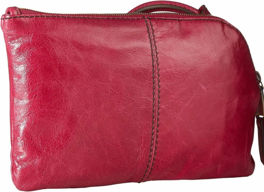 Hobo Handbags | HOBO Hobo Sable Wristlet Pouch For Women - Tumbled Leather Construction With Circular Wrist Strap, Handy And Compact Pouch Fuchsia One Size One Size