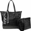 Hobo Handbags | Chikencall Womens Skull Print Hobo Tote Leather Shoulder Bag Punk Handbag And Purses 2 Sets