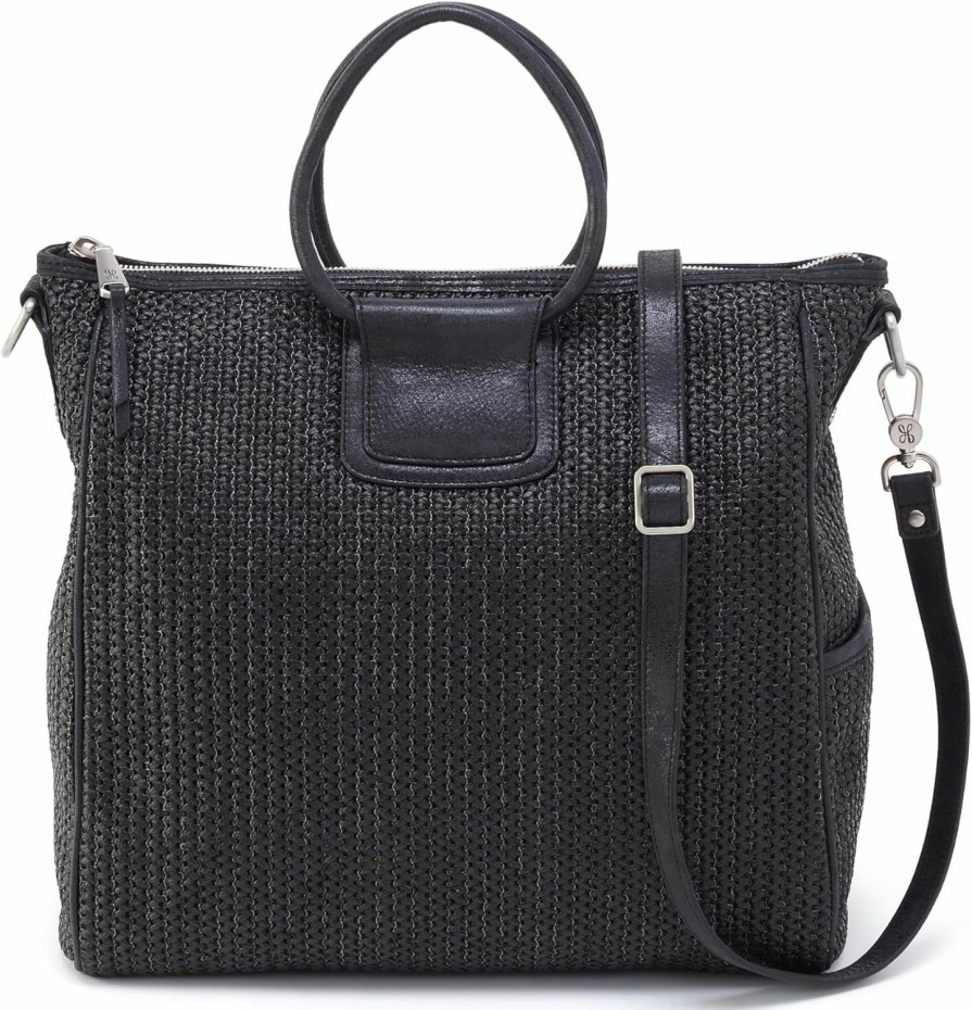 Hobo Handbags | HOBO Hobo Womens Sheila Large Satchel Black Raffia One Size