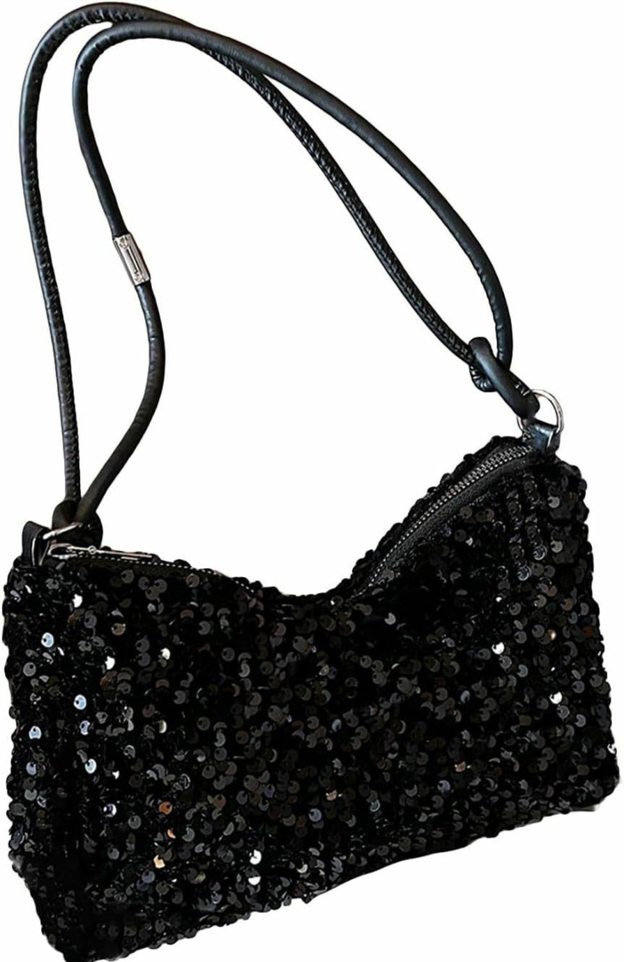 Hobo Handbags | GORGLITTER Gorglitter Women'S Sequin Hobo Mini Shoulder Bags Shiny Shoulder Bag Trendy Clutch Hobo Purse