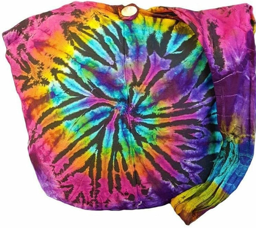 Hobo Handbags | BenThai Products Btp! Tie Dye Sling Crossbody Shoulder Bag Purse Hippie Hobo Cotton Bohemian Colorful Firework (Random Spiral Dark Tone)