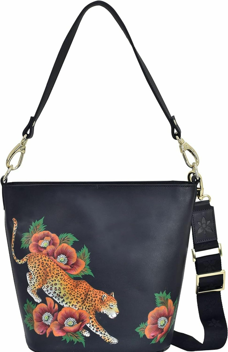 Hobo Handbags | Anuschka Anuschka Women'S Hand Painted Genuine Leather Tall Bucket Hobo