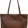 Hobo Handbags | Huwzder Huwzder Woven Leather Tote Bag For Women Tote Bag With Zipper Large Capacity Soft Handbag Shoulder Purse Vegan Hobo Bags